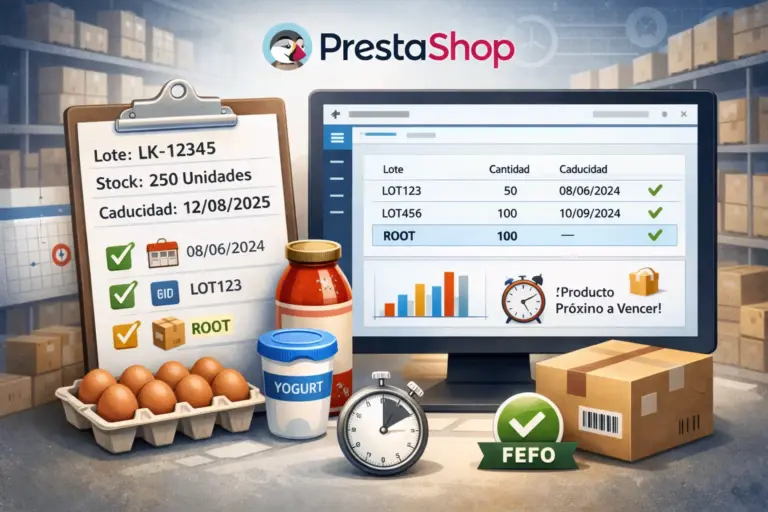 Módulo de lotes y caducidad en PrestaShop: una solución real para tiendas de alimentos 2 módulo de lotes y caducidad PrestaShop para la gestión de stock de alimentos con fechas de vencimiento