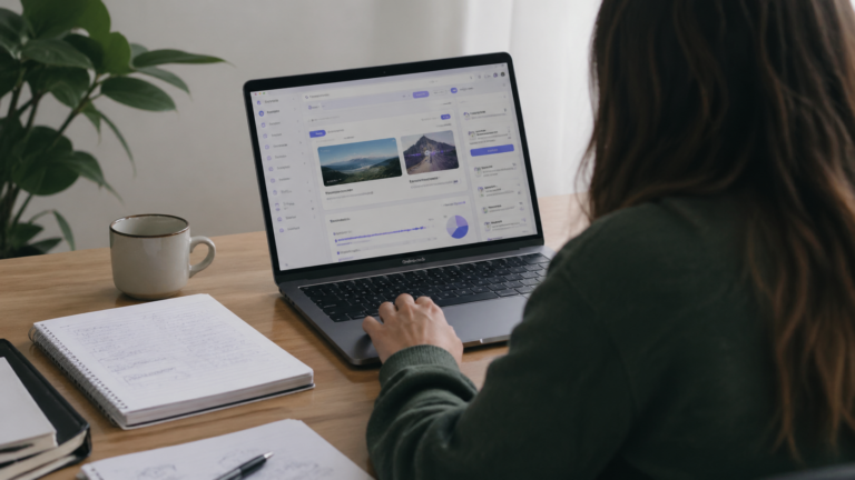 Persona creando una web con herramientas de IA en Hostinger