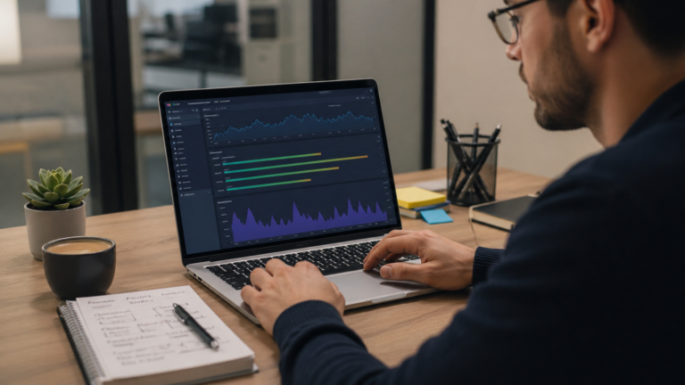 FID Core Web Vitals: qué era, qué cambió y cómo revisar la respuesta real de tu web 2 Profesional revisando métricas de interacción y Core Web Vitals en un portátil