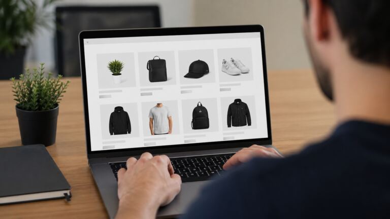 WooCommerce en WordPress: qué hace falta para que una tienda no se te vuelva cuesta arriba 3 Persona revisando una tienda WooCommerce en WordPress