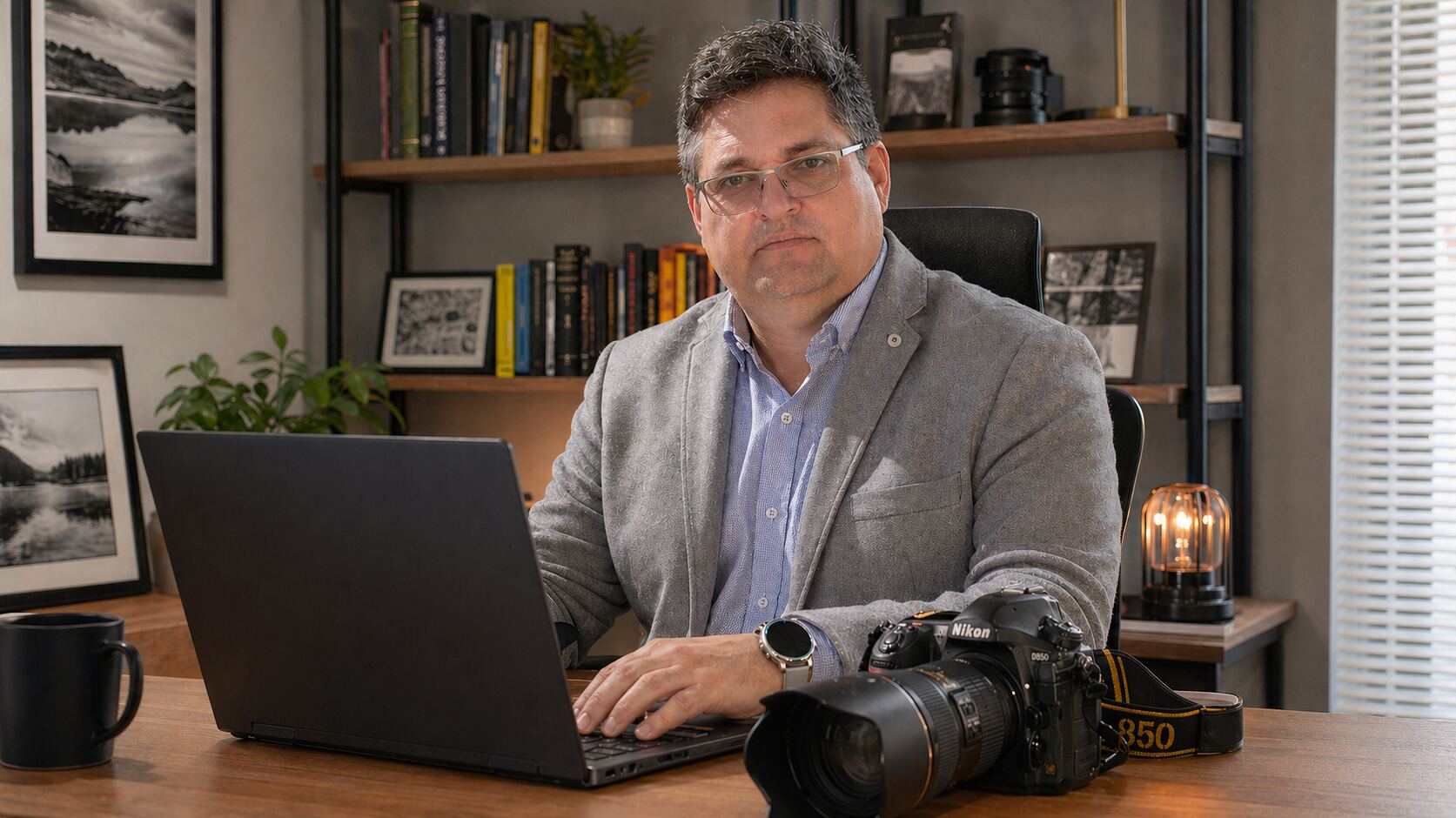 Inicio II 1 Iván Calás en su estudio, diseño web, SEO y automatización para negocios