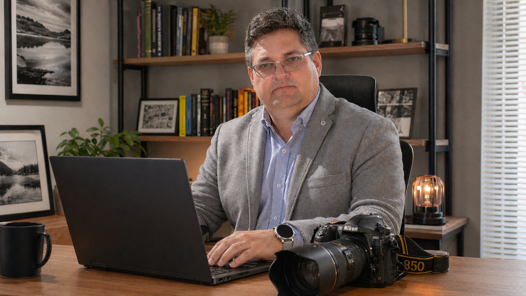 Iván Calás en su estudio, diseño web y SEO para negocios